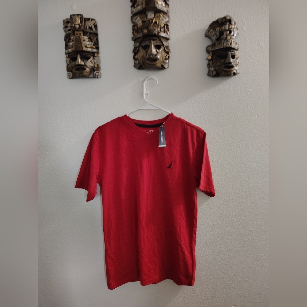 Nautica Red Kids Short Sleeve Tee